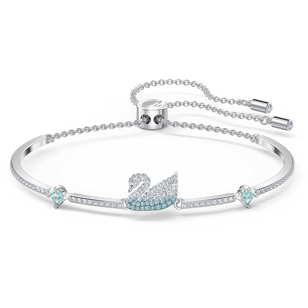 SWAROVSKI swan ブレスレット Amazon.com: Swarovski Iconic Swan Bracelet - Blue Rhodium